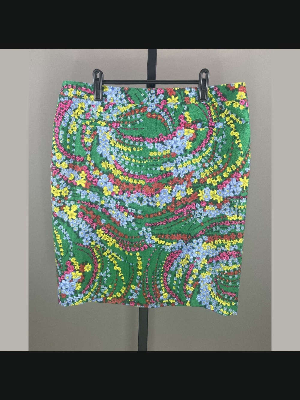 NEW Talbots Skirt Womens 14 petite green pink blue floral pencil business